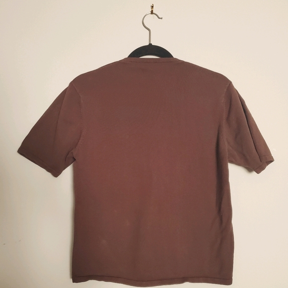 Brown V-neck Tee - Picture 3 of 3